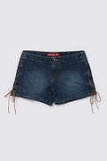 Y2K Zanadi Laceup Lowrise Shorts