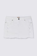 Y2K Mudd Distressed White Denim Mini