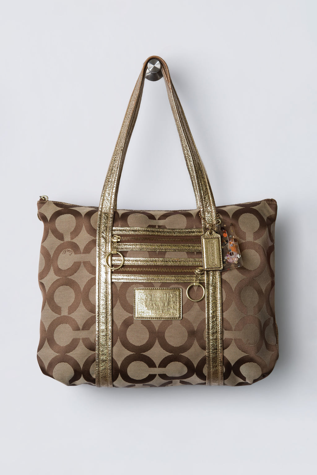 2000s Coach Poppy Op Art Glam Tote