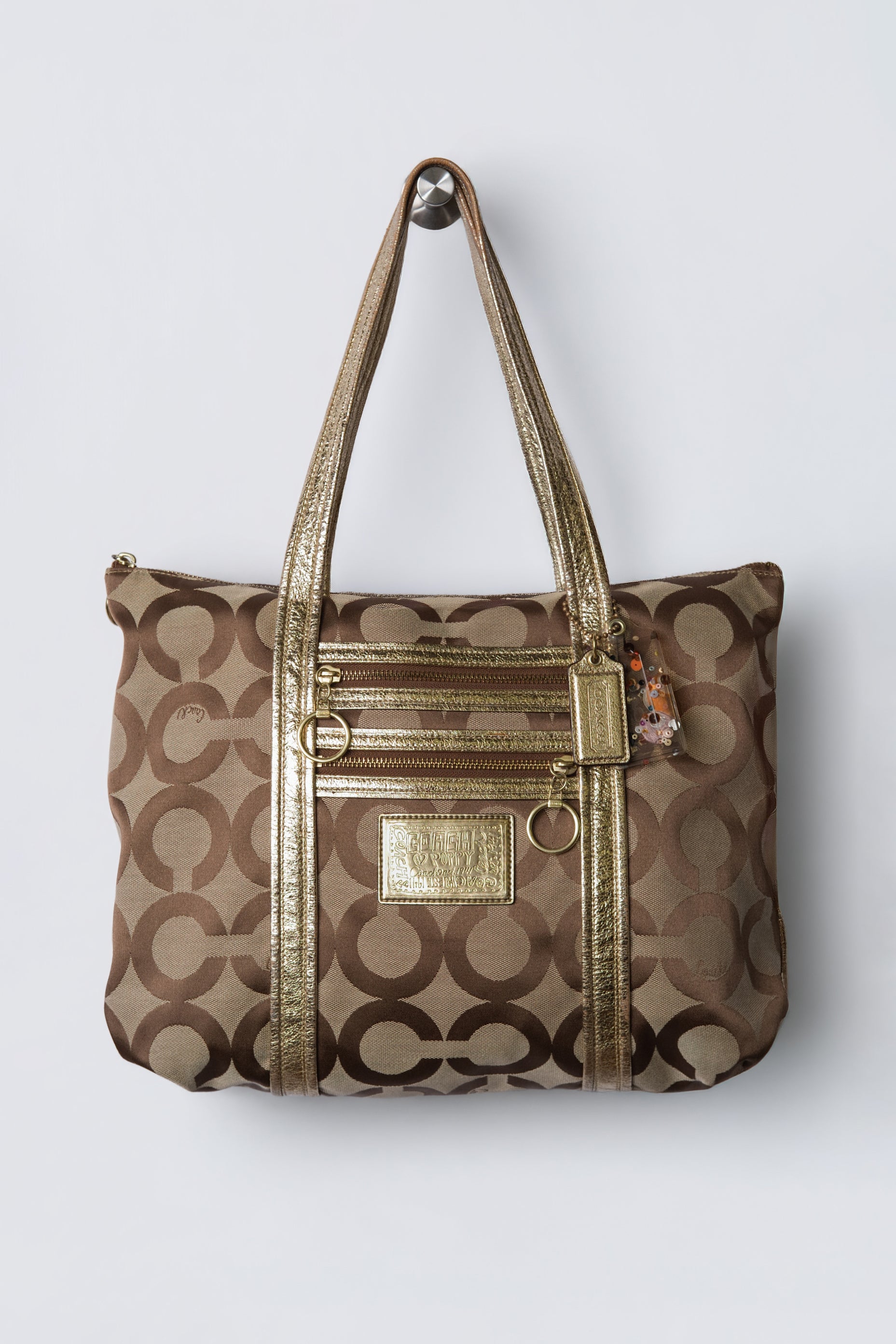 2000s Coach Poppy Op Art Glam Tote