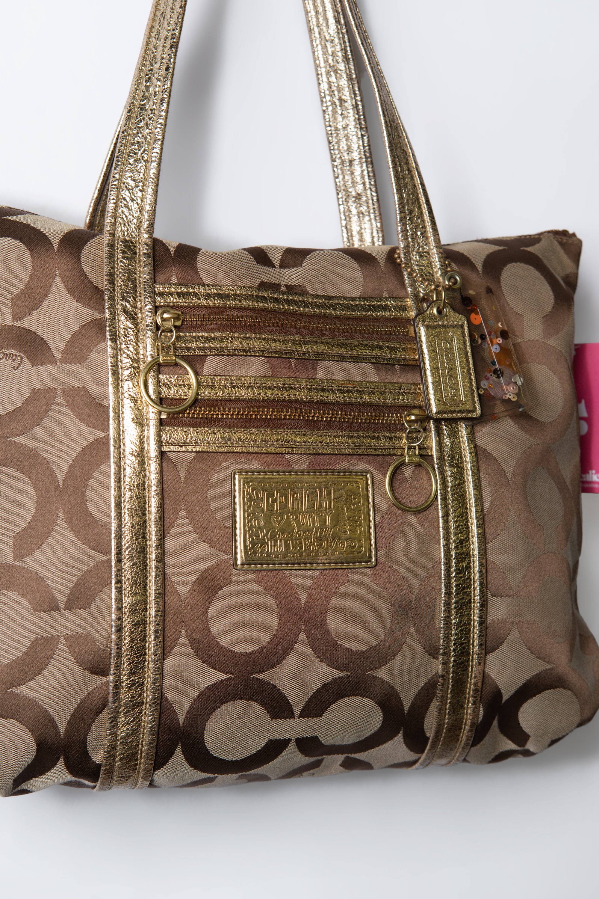 2000s Coach Poppy Op Art Glam Tote