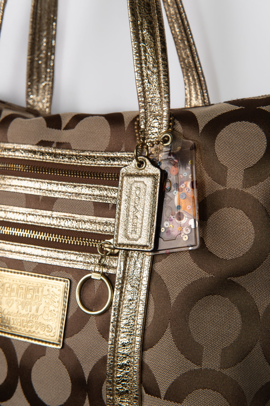 2000s Coach Poppy Op Art Glam Tote