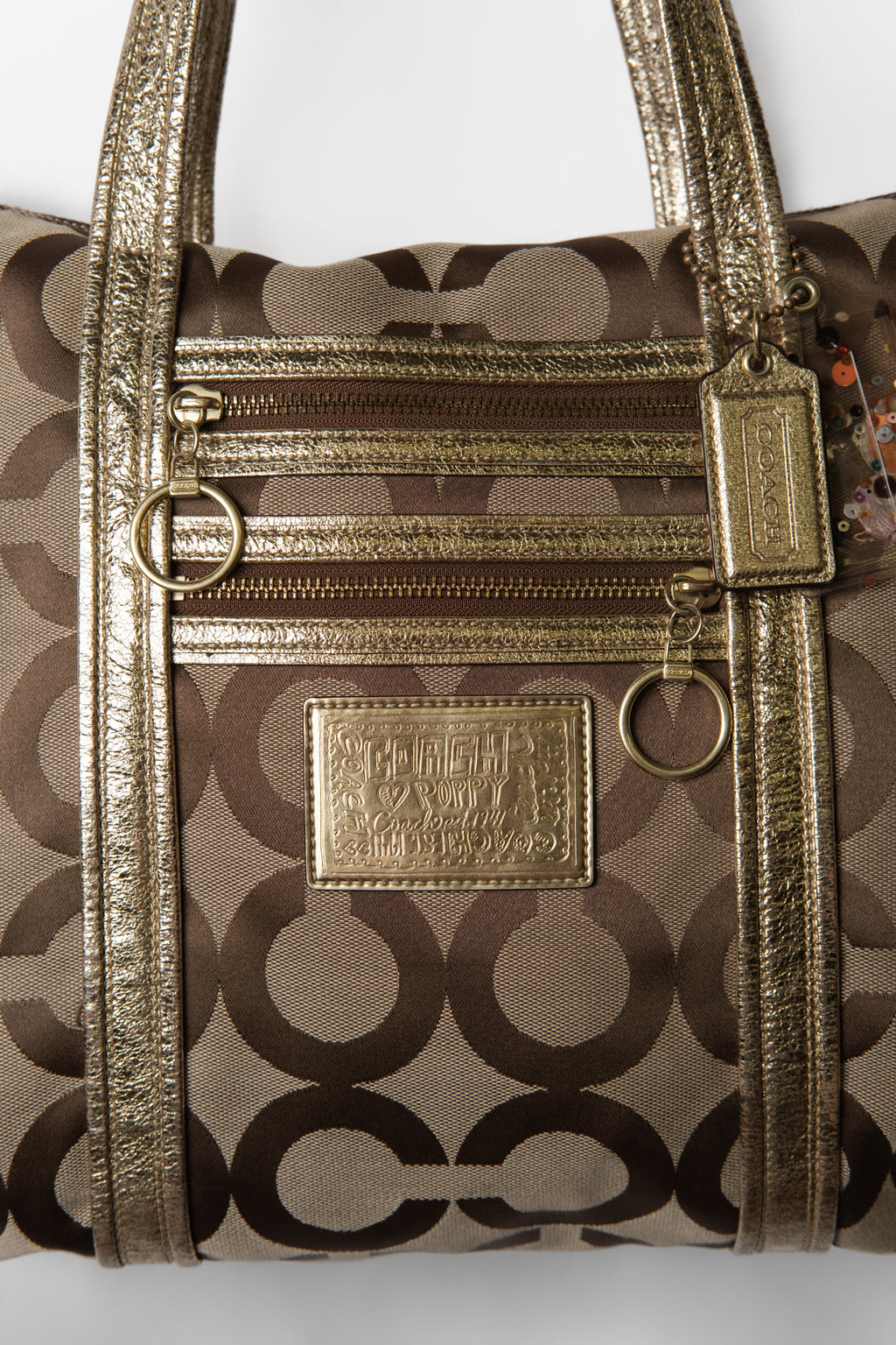 2000s Coach Poppy Op Art Glam Tote