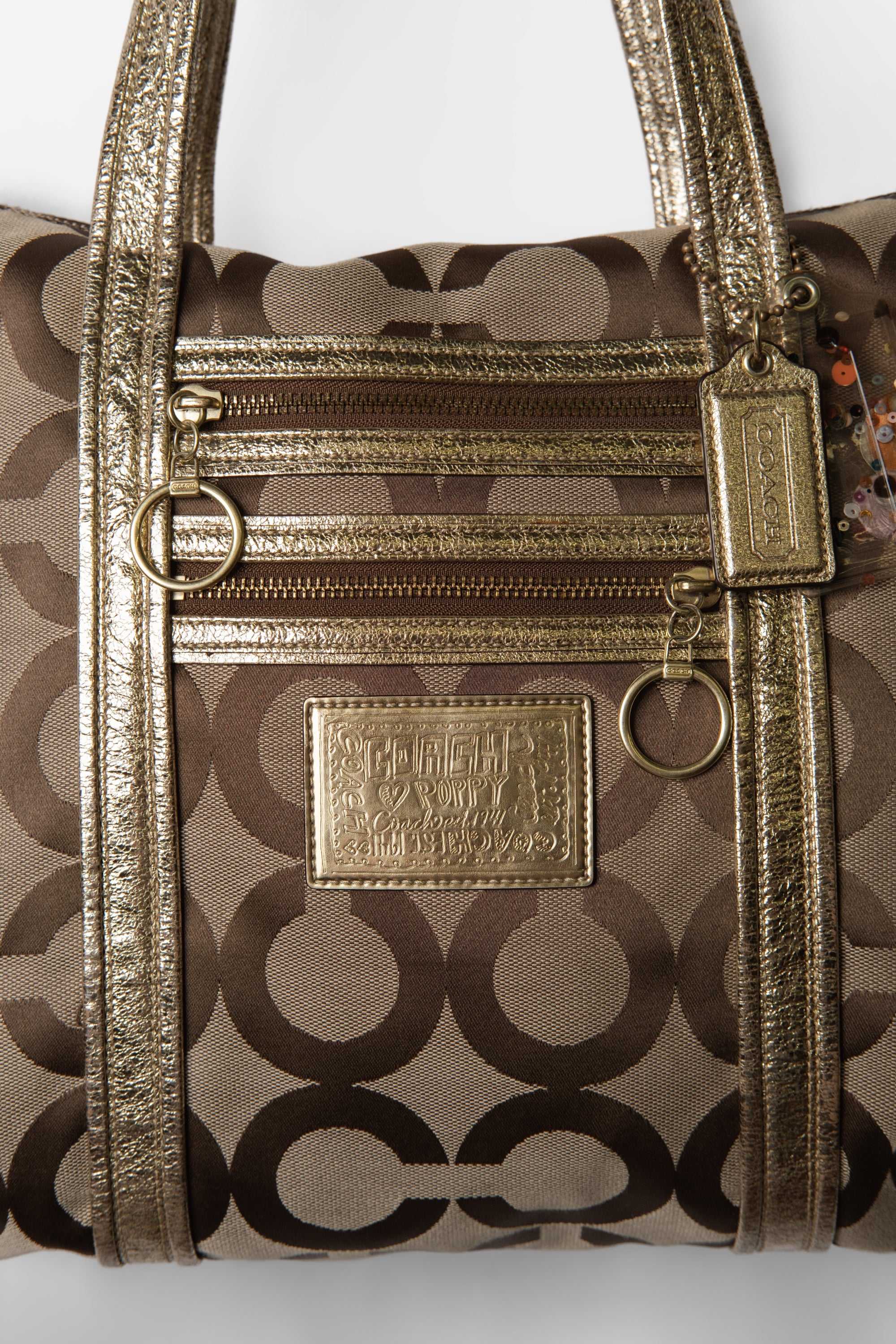 2000s Coach Poppy Op Art Glam Tote