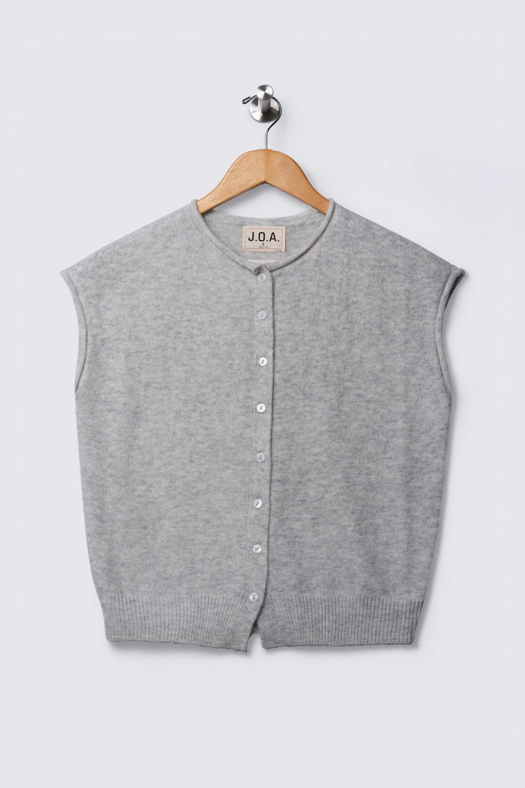 JOA Julia Raw Edge Sleeveless Cardi