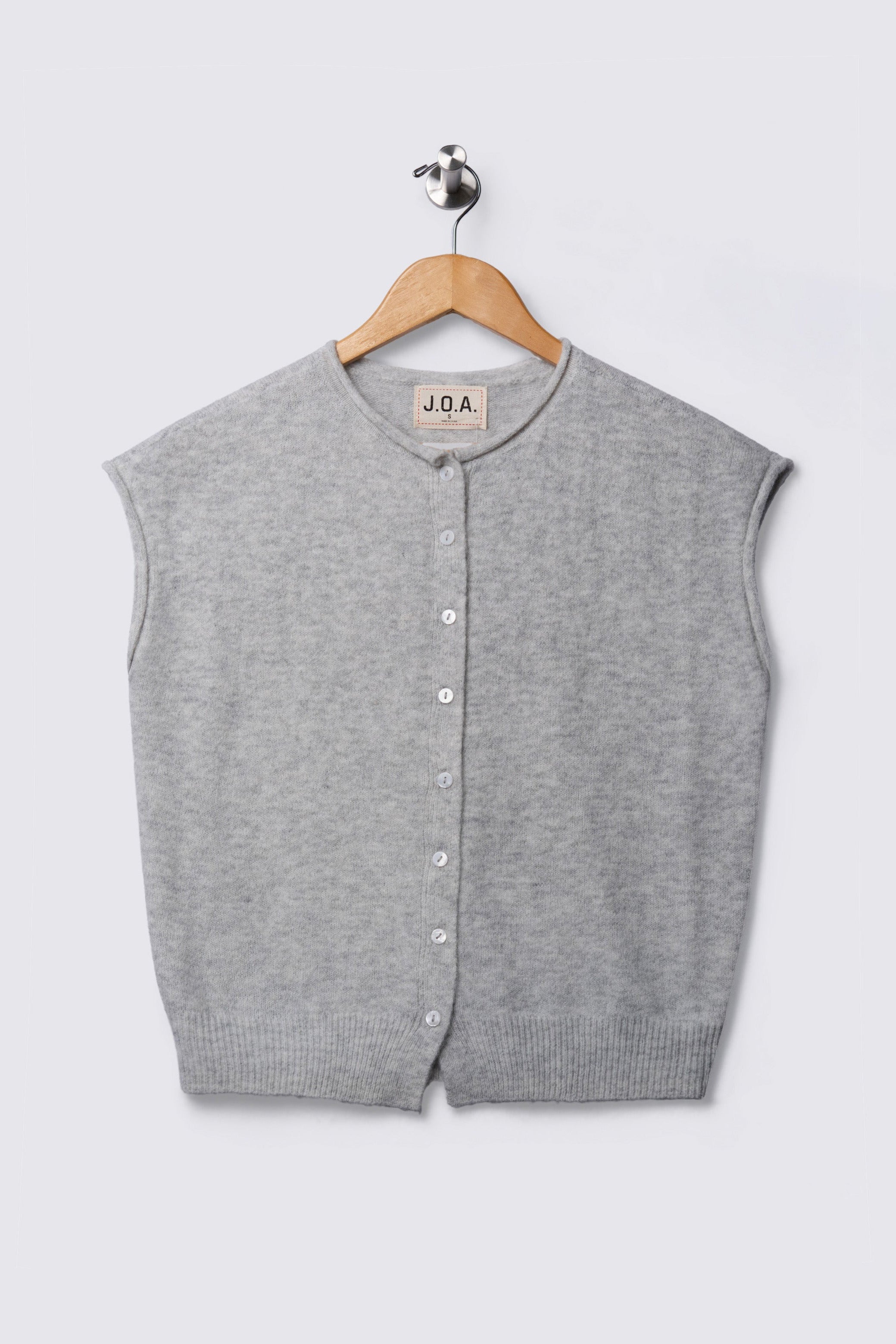 JOA Julia Raw Edge Sleeveless Cardi