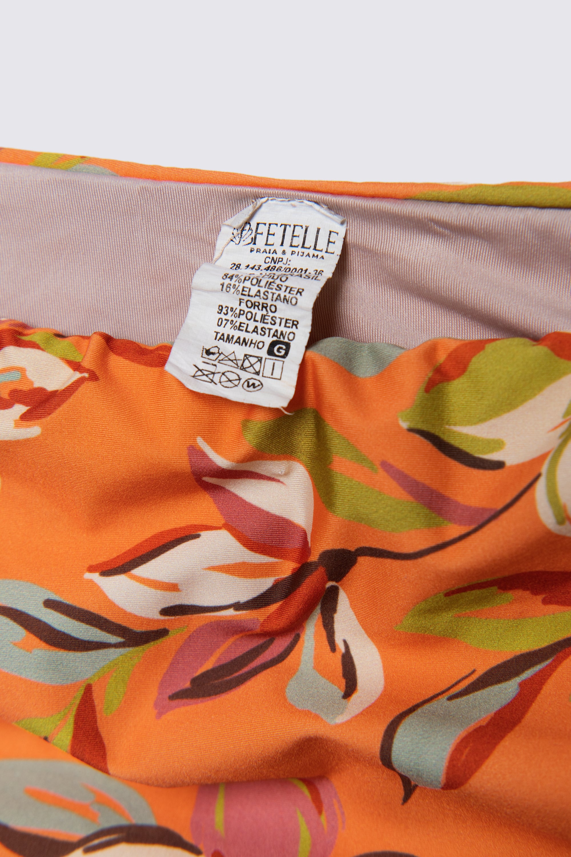 90s Brazilian Floral Print Side Tie Bikini