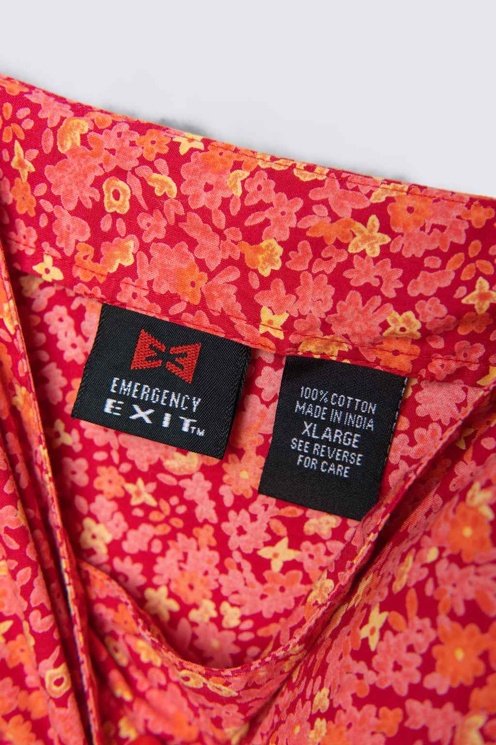 90s Emergency Exit Floral Print Cotton Mini Dress