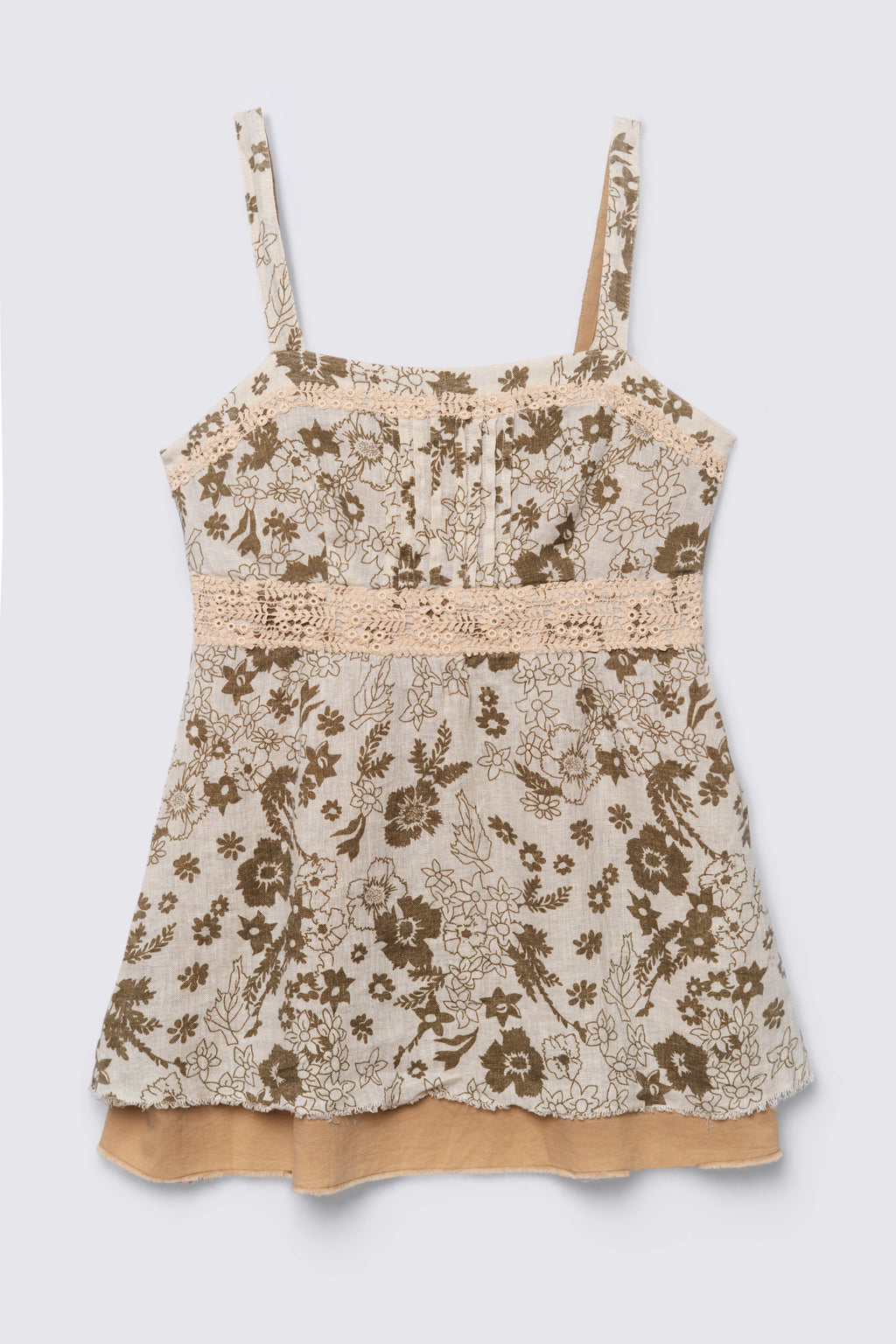 00s Paper Denim & Cloth Layered Cotton Babydoll Top