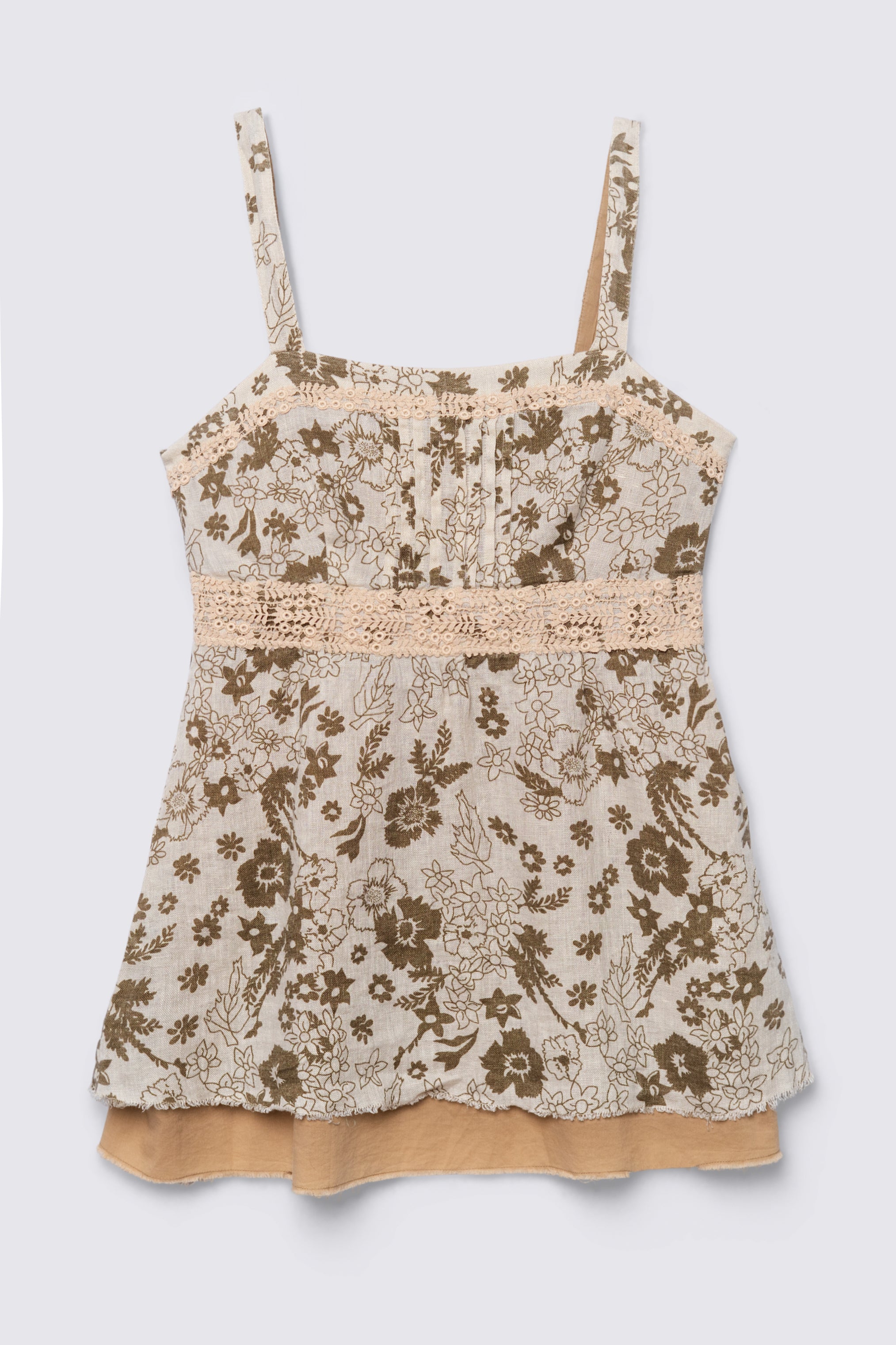 00s Paper Denim & Cloth Layered Cotton Babydoll Top