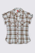 00s H&M Plaid Cotton Buttondown Top
