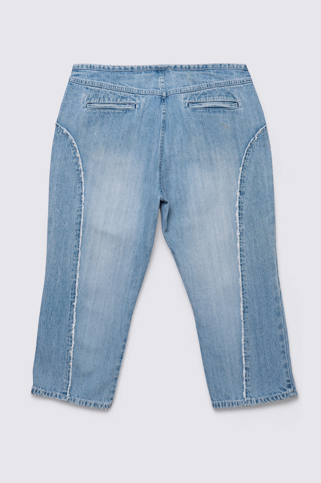 90s Carolina Blues Laceup Denim Capris