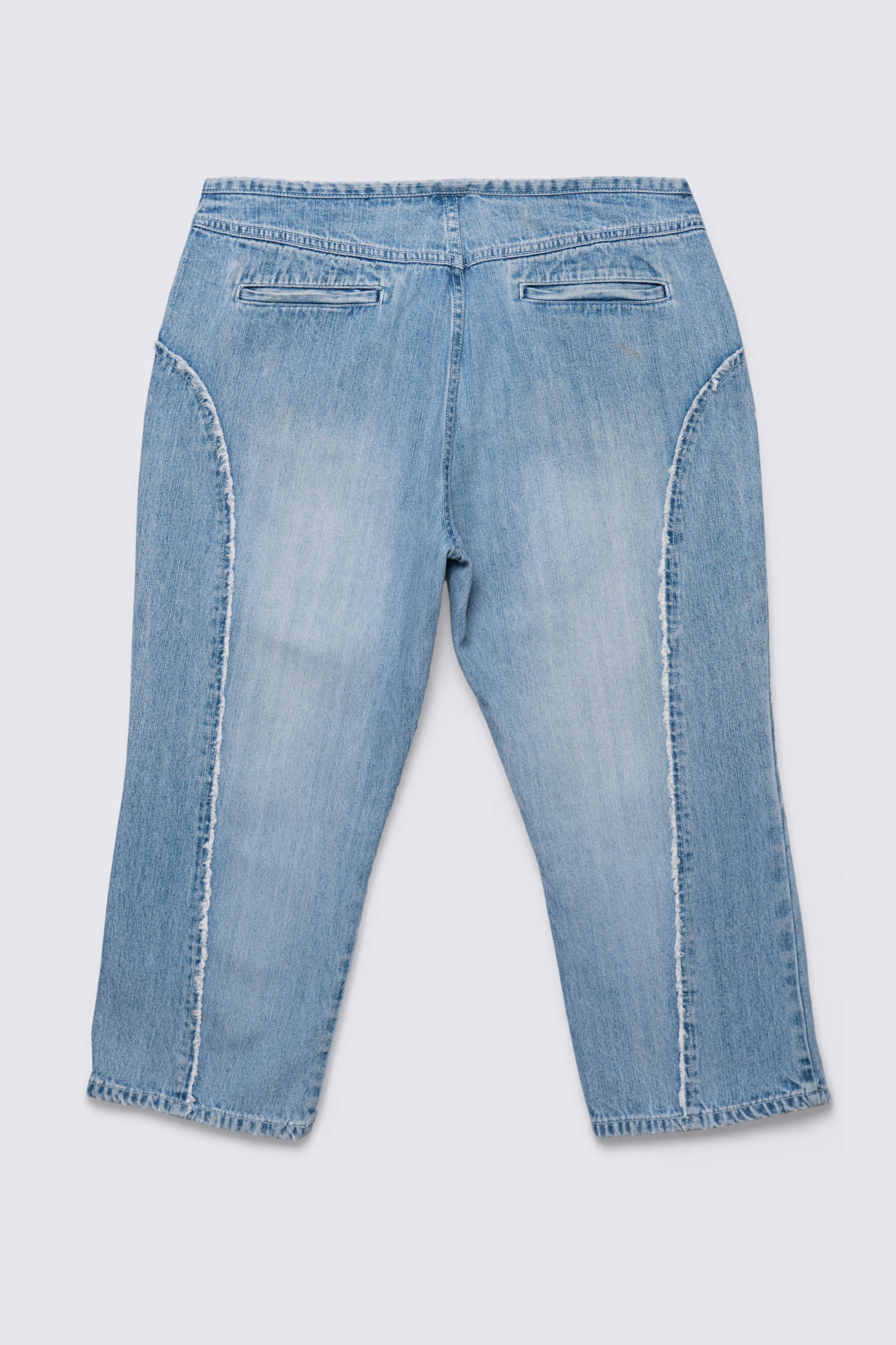 90s Carolina Blues Laceup Denim Capris