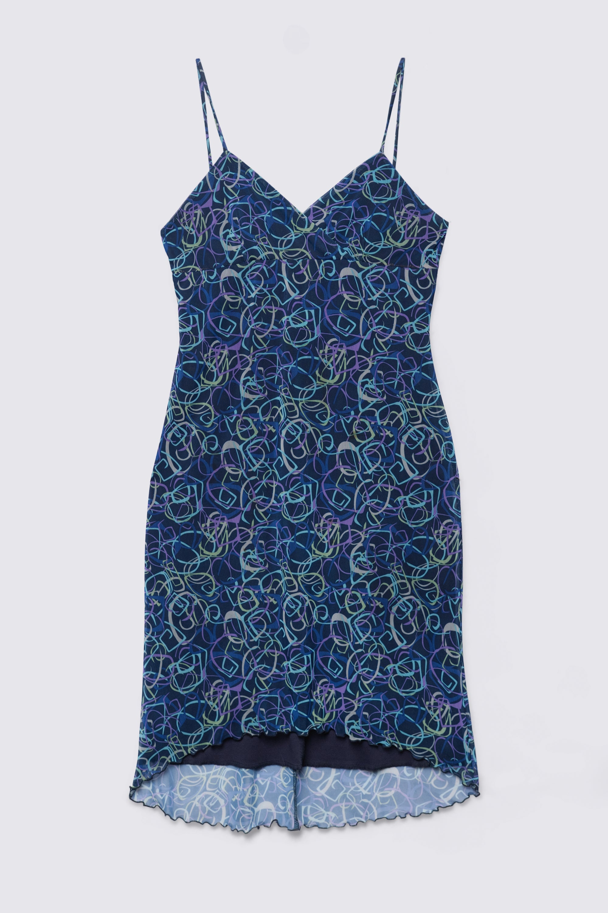 90s California Concepts Micro Mesh Slip Dress