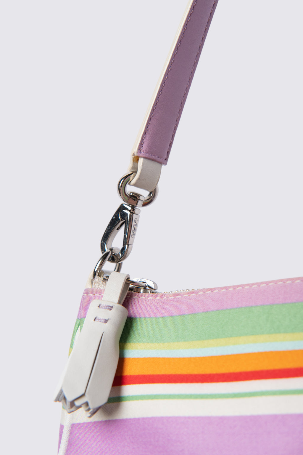 2006 Coach Hampton Striped Demi Baguette