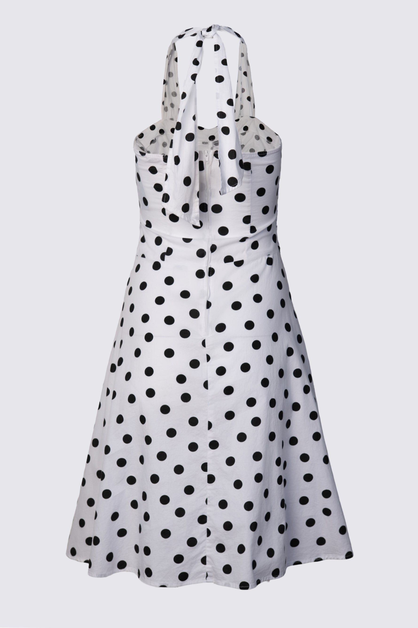 Y2K F21 Polka Dot Cotton Halter Dress XS/S