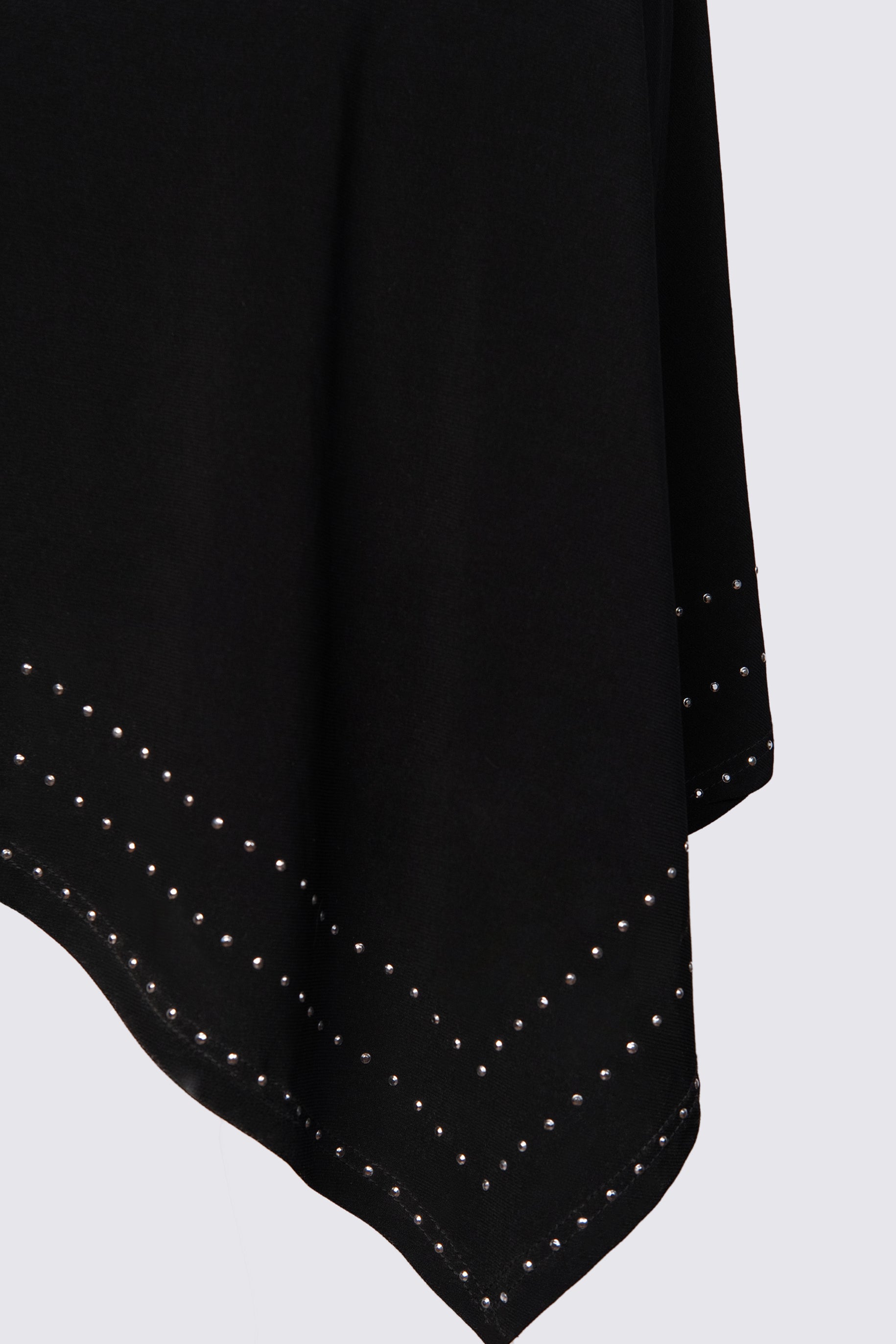 Y2K Asymmetric Studded Hem Slip Dress