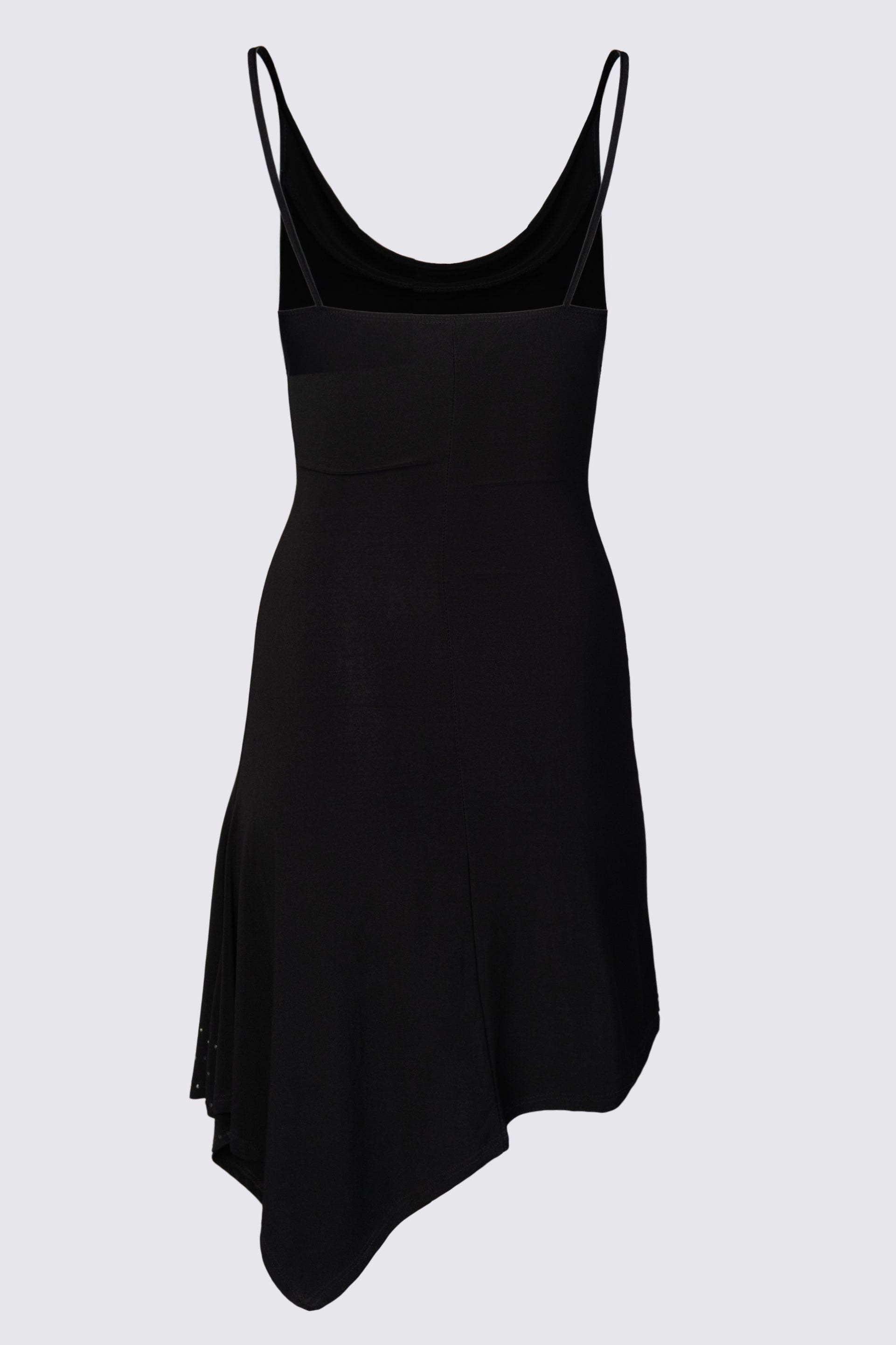 Y2K Asymmetric Studded Hem Slip Dress