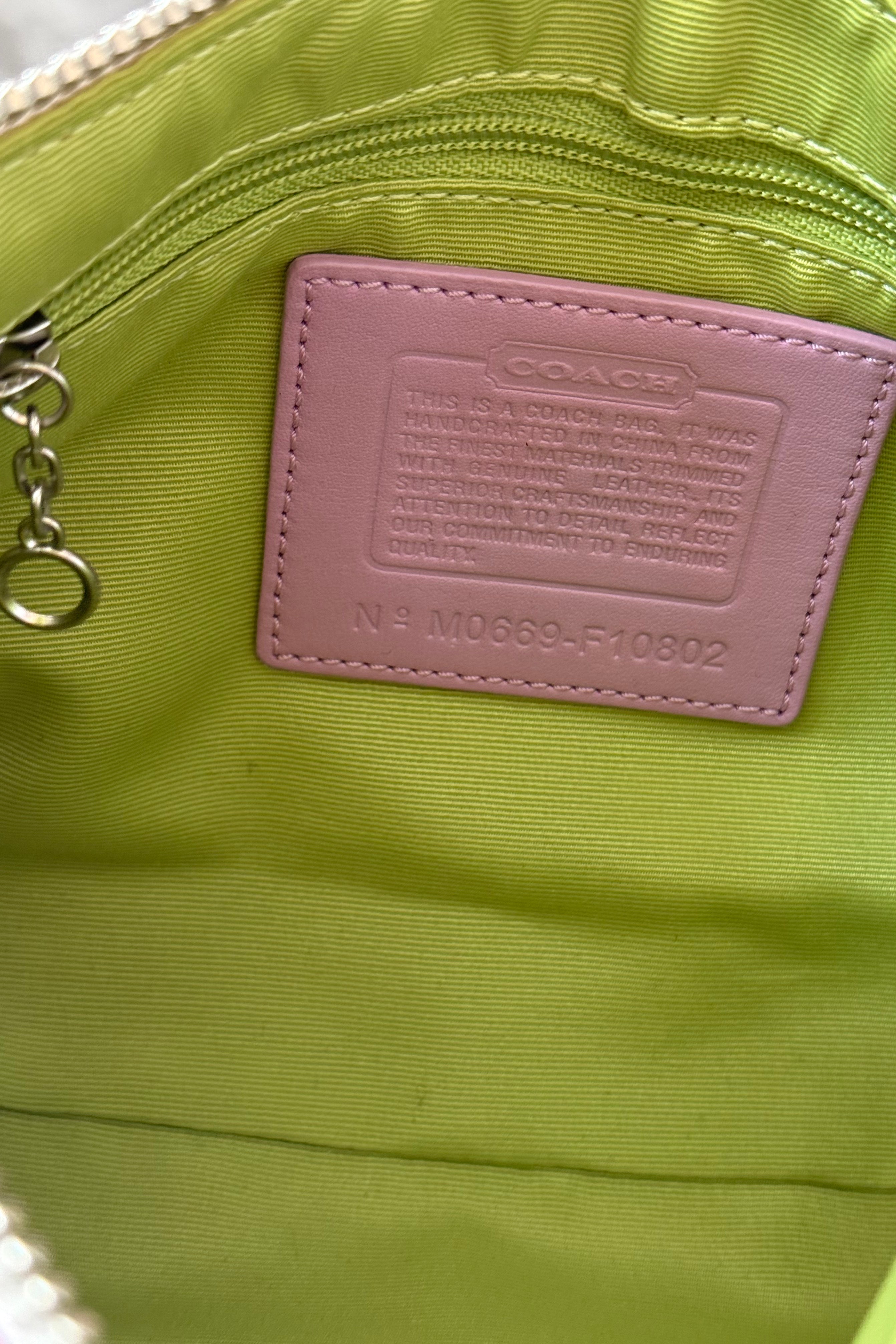 2006 Coach Hampton Striped Demi Baguette