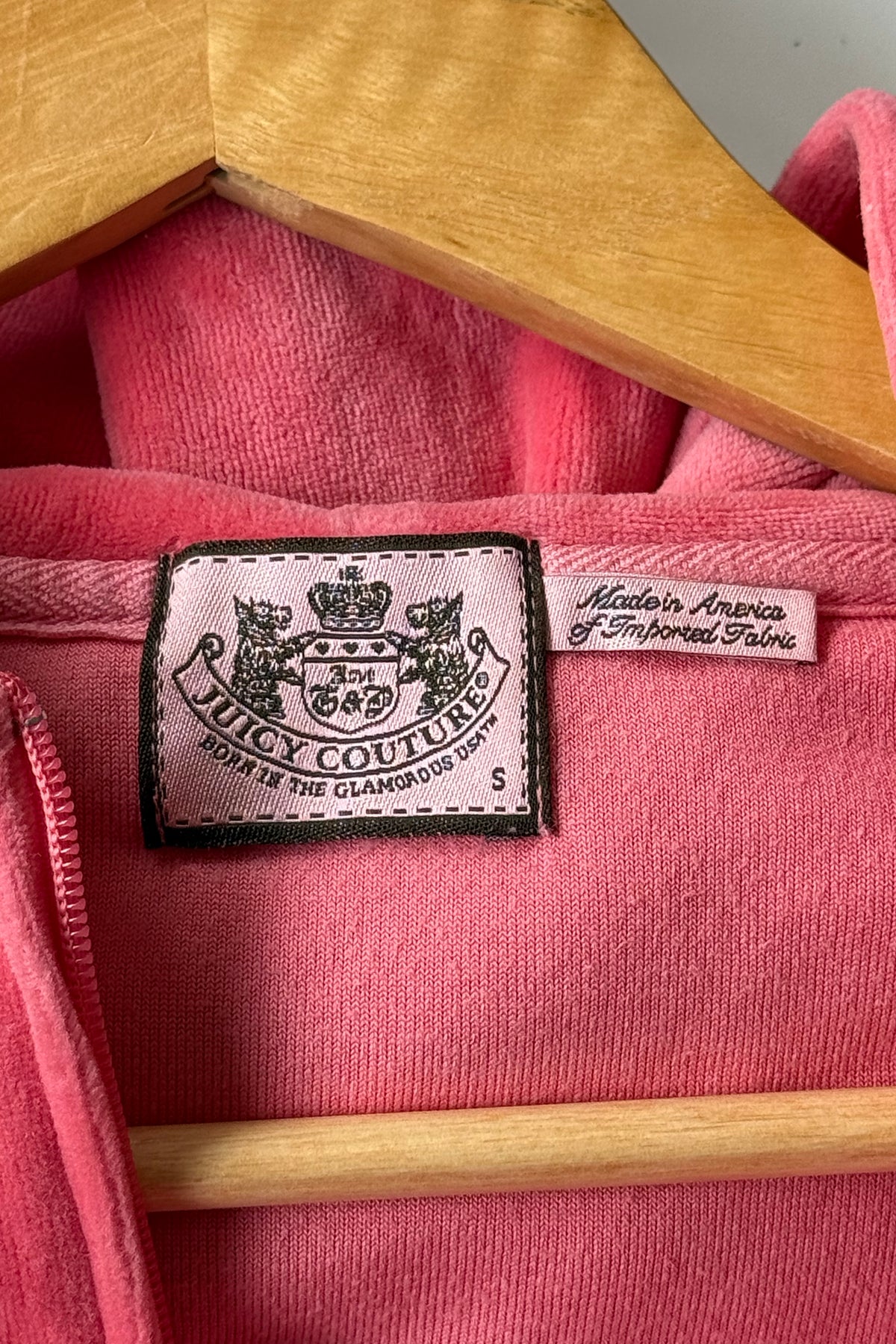 Juicy Couture Gold Crest Velour Zip Hoodie