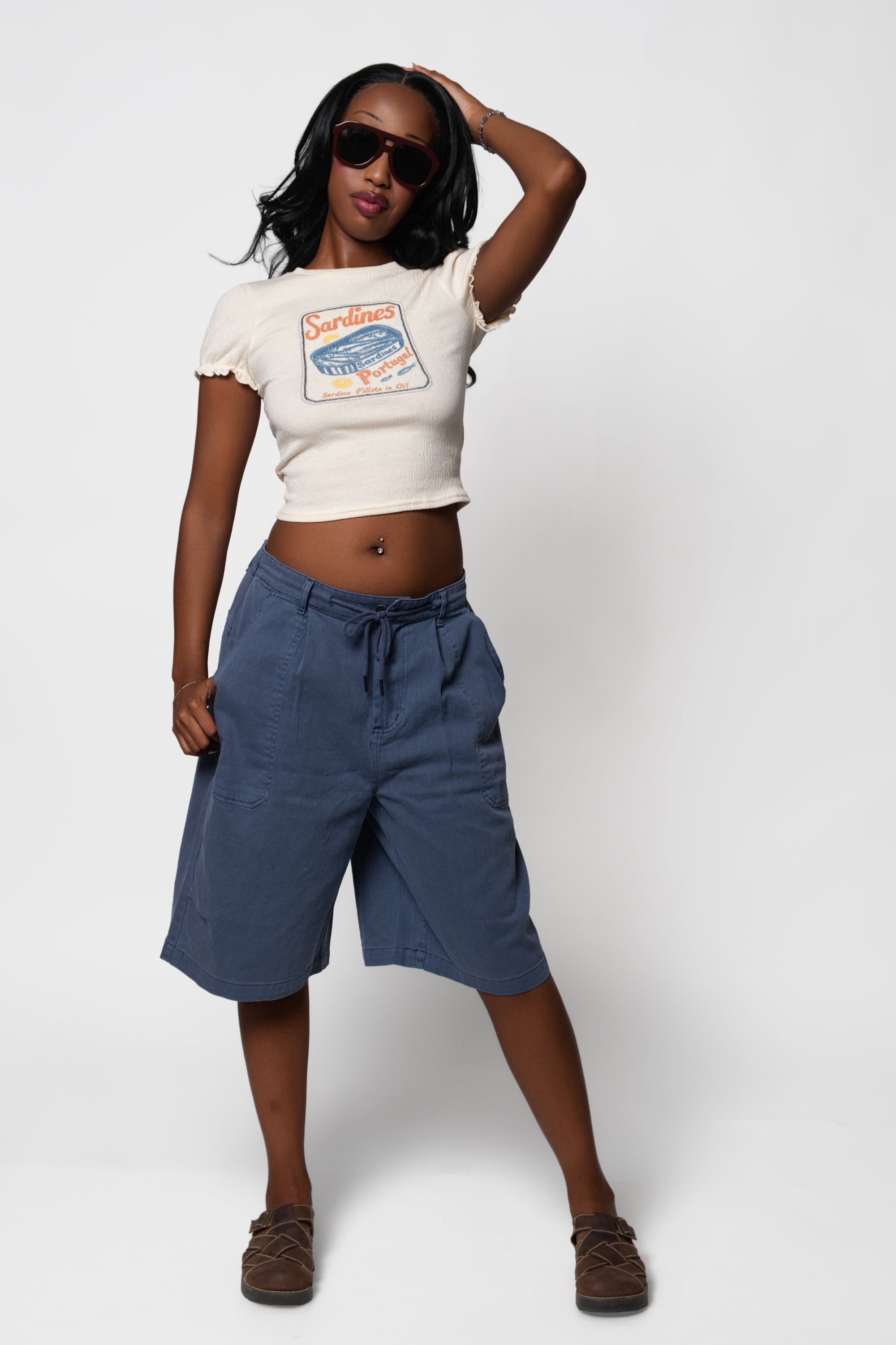 Portugal Sardines Puff Sleeve Baby Tee