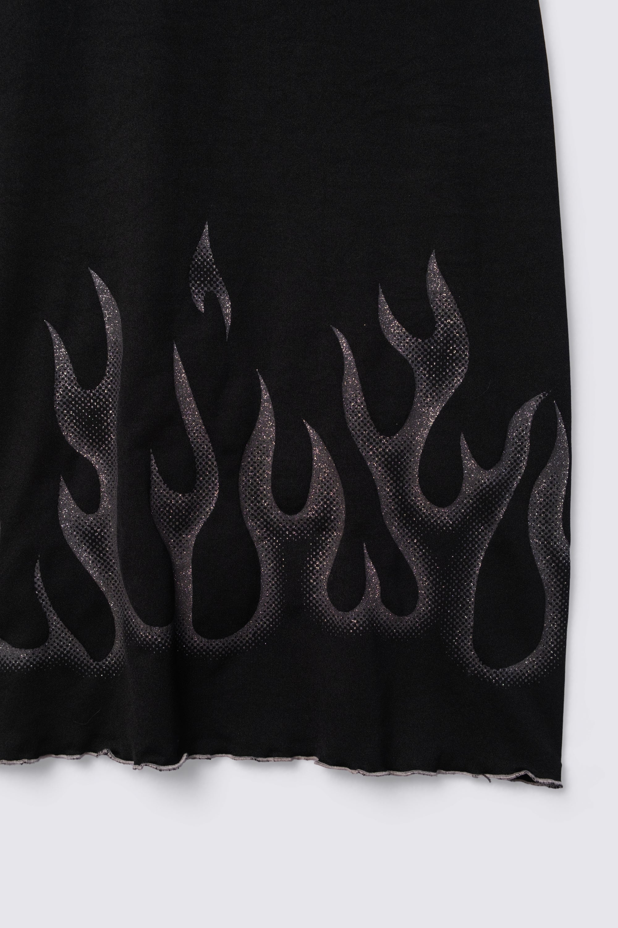 90s One Shoulder Glitter Flame Dress – Calico