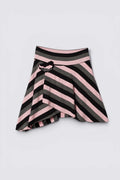 Y2K Asymmetric Striped Jersey Skirt