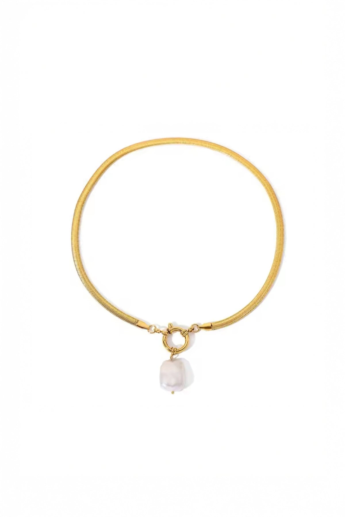 Pearl Charm Cluster Necklace