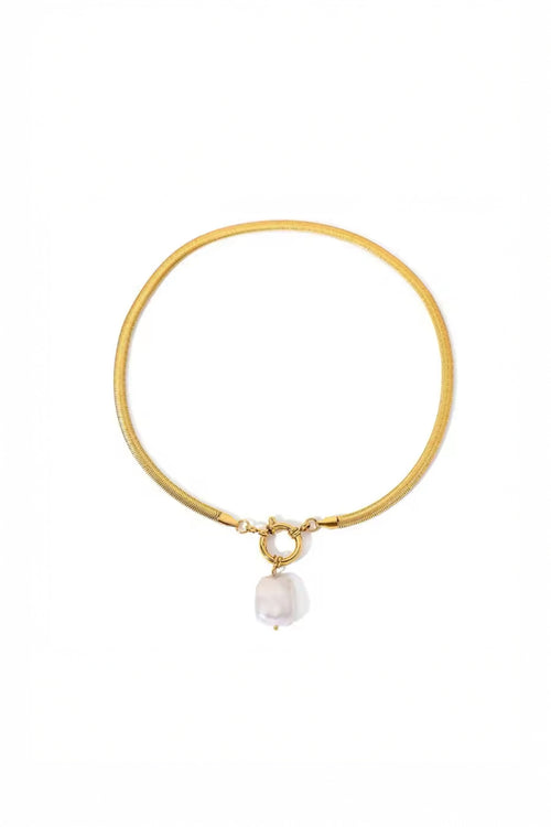 Pearl Charm Cluster Necklace