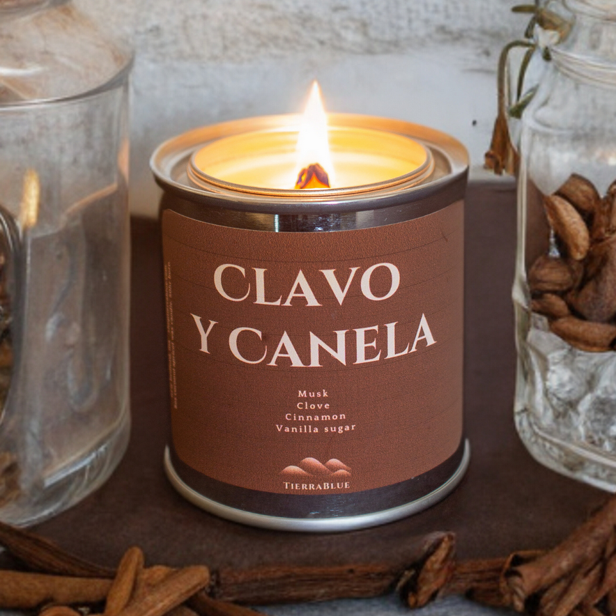 TierraBlue 7oz. Candle - Clavo Y Canela