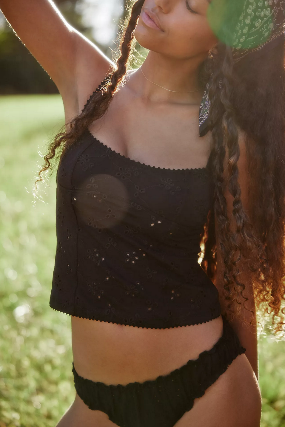 Free People Full Bloom Cotton Eyelet Cami
