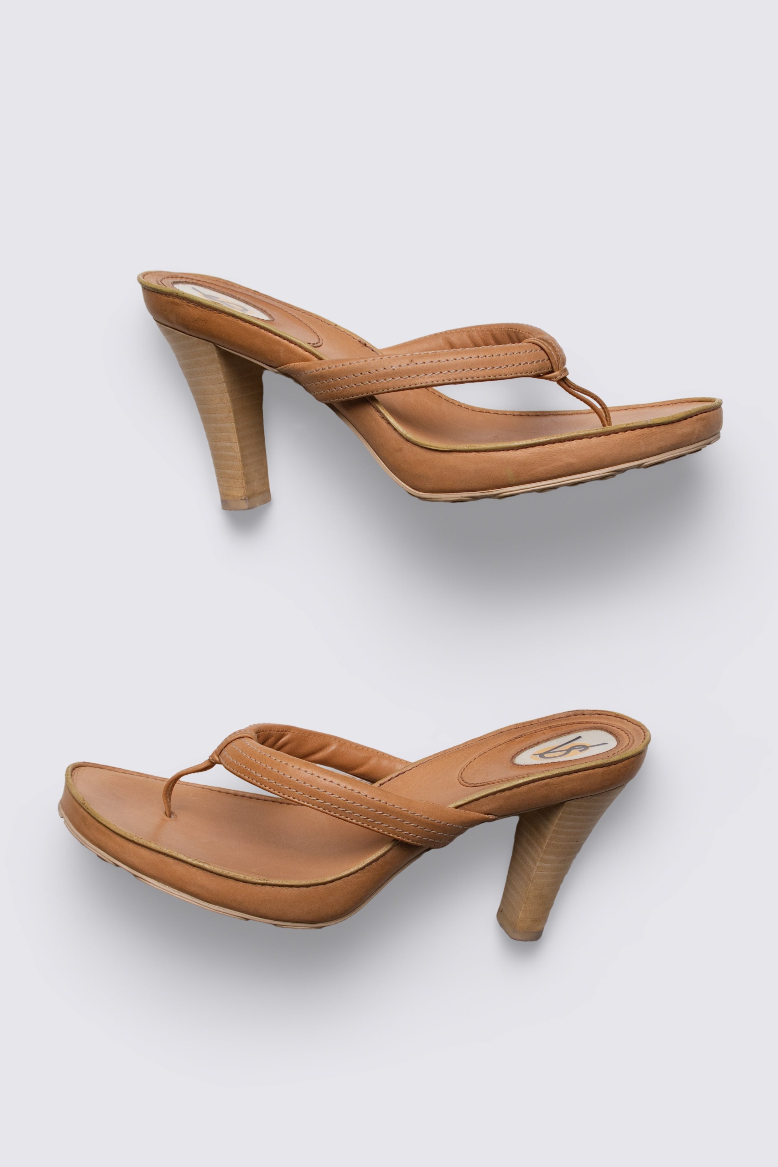 Y2K Victoria's Secret Leather Thong Heels