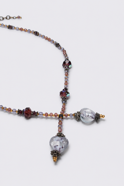 Y2K Beaded Double Strand Necklace
