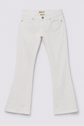 Y2K Bongo Western Bling Lowrise White Flares