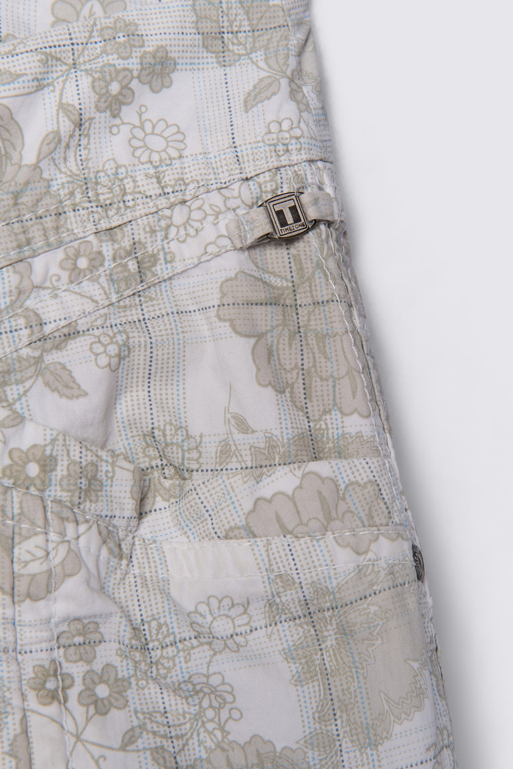Y2K Timezone Lowrise Floral Plaid Capris
