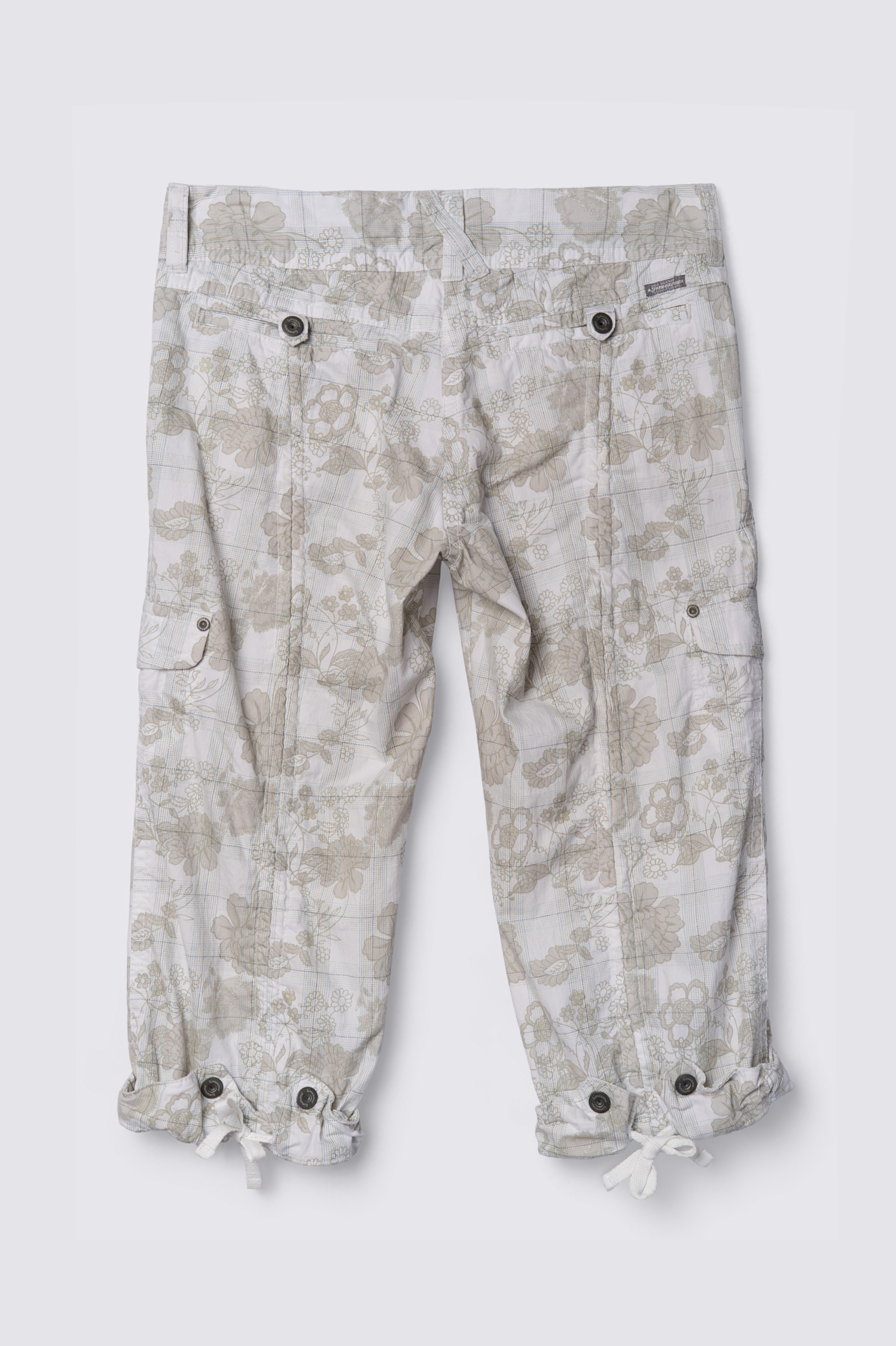 Y2K Timezone Lowrise Floral Plaid Capris