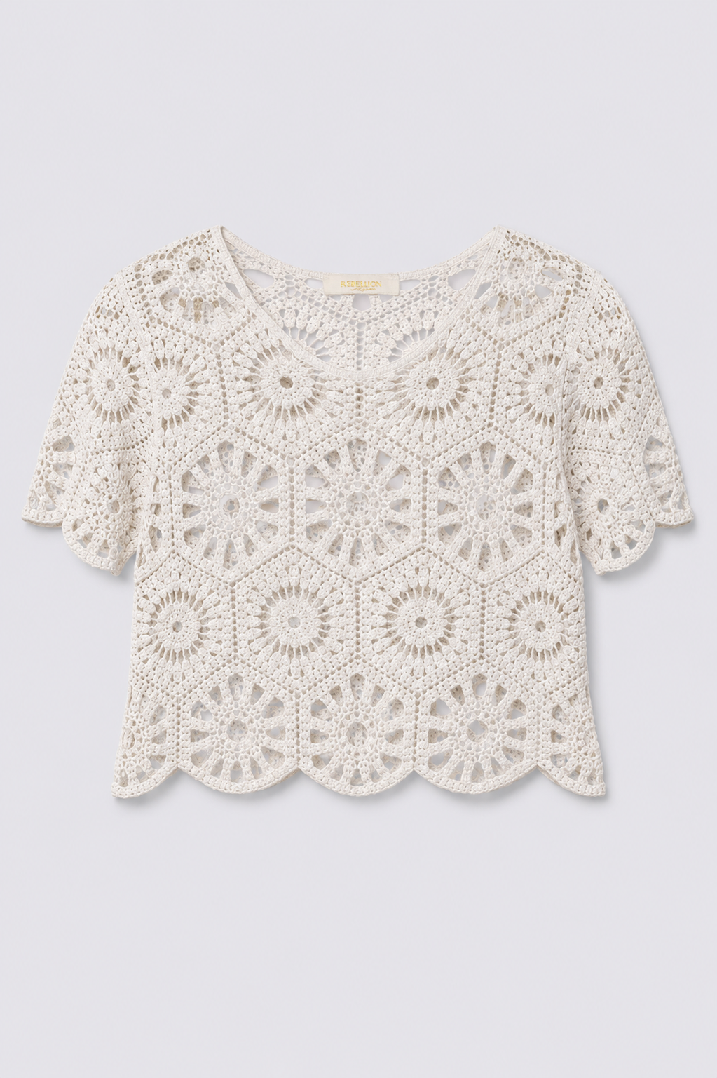 2000s Rebellion Cotton Crochet Top