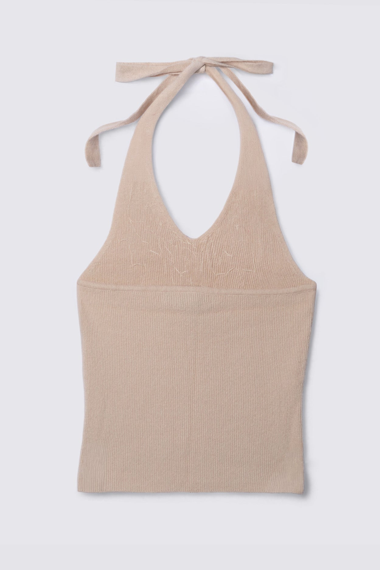Y2K Express Beaded Cashmere Halter Top