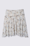 Y2K Fossil Asymmetric Lace Trim Jersey Skirt
