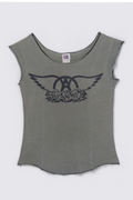 Rare 90s Giant Aerosmith Deconstructed Baby Tee