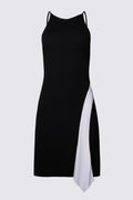 90s Jump Black & White Slip Dress