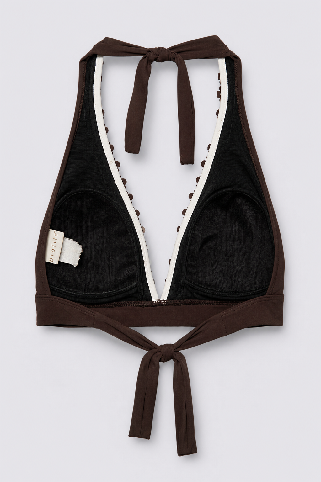 Y2K Lasercut Lace Halter Bikini Top
