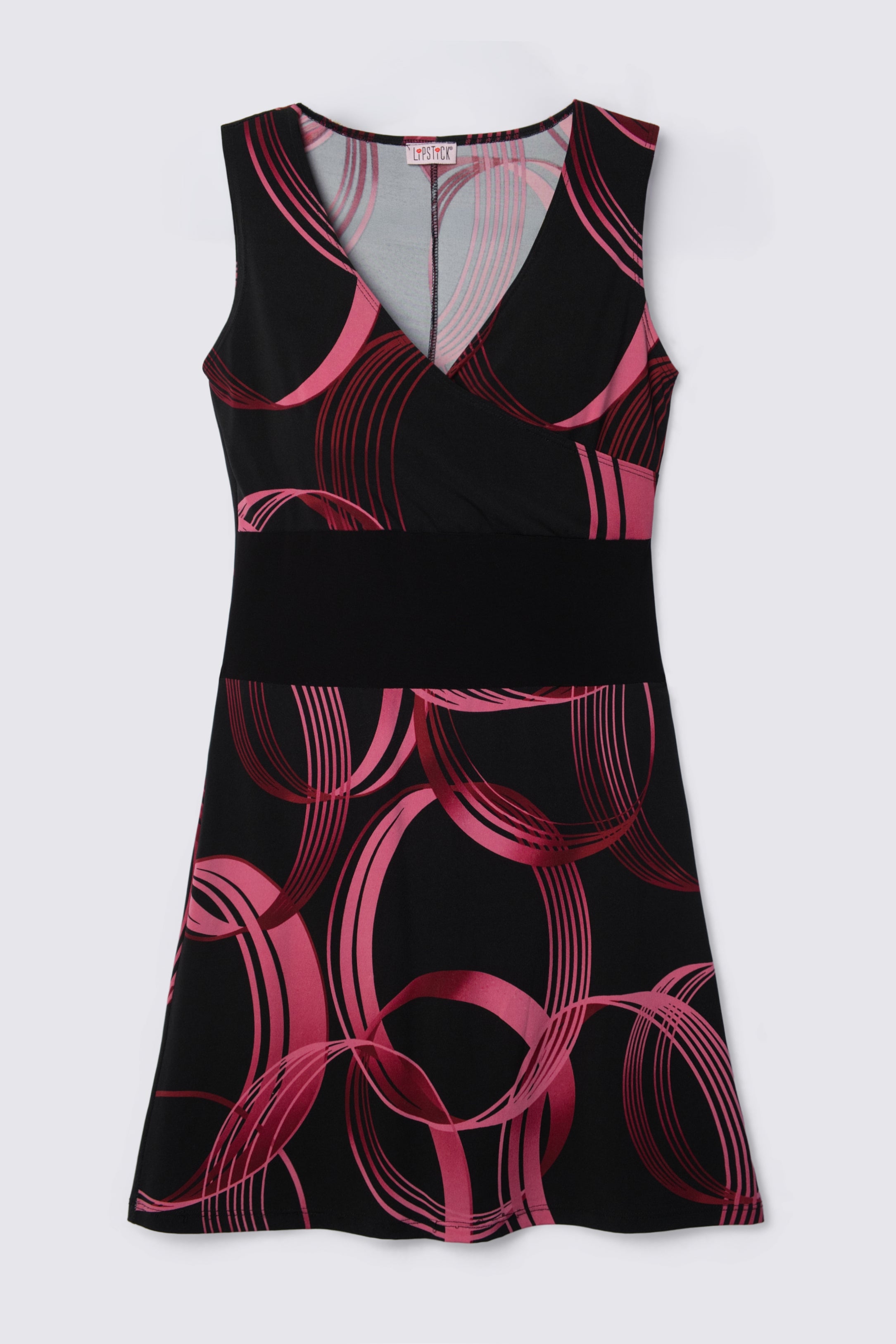 Y2K Lipstick Swirl Print Mini Dress – Calico