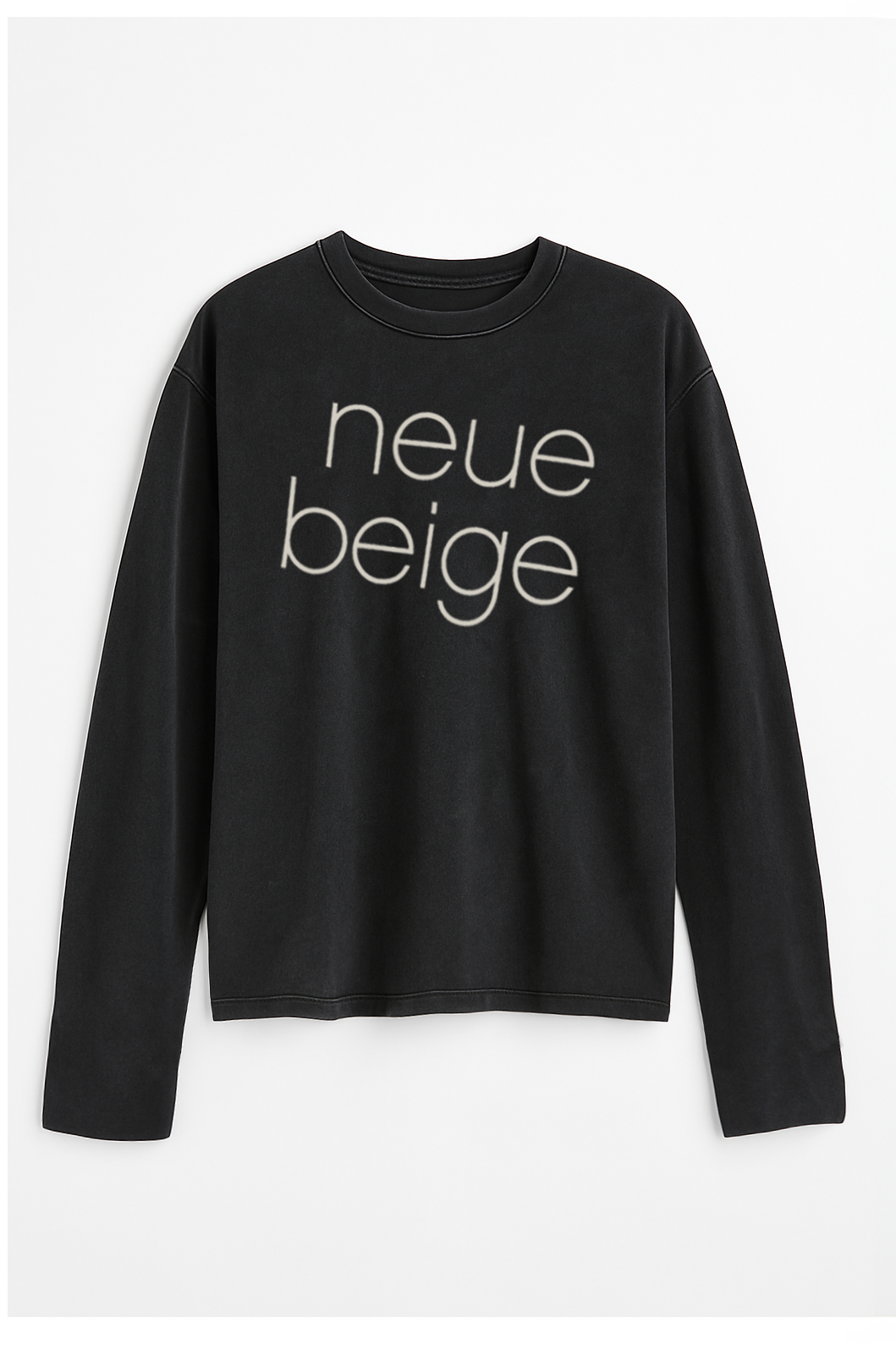 Neue Beige Boyfriend Long Sleeve Tee