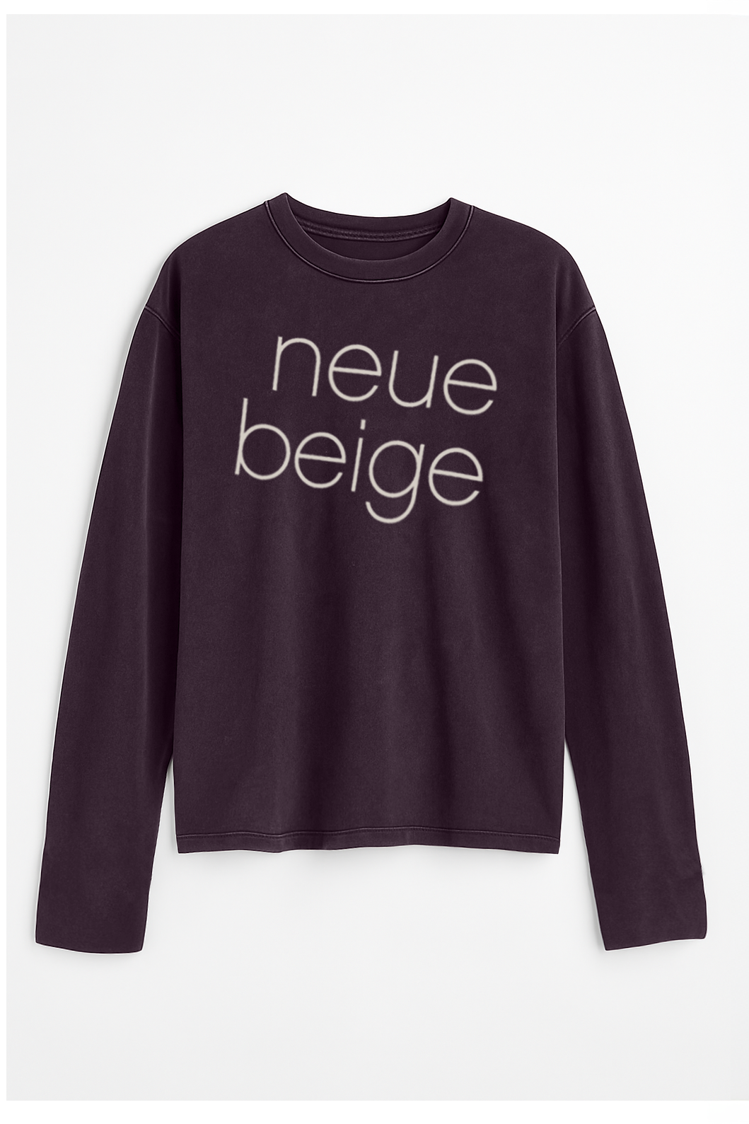 Neue Beige Boyfriend Long Sleeve Tee