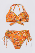 90s Brazilian Floral Print Side Tie Bikini