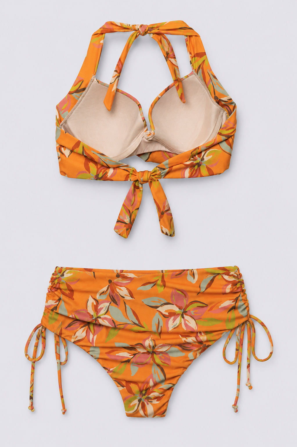 90s Brazilian Floral Print Side Tie Bikini