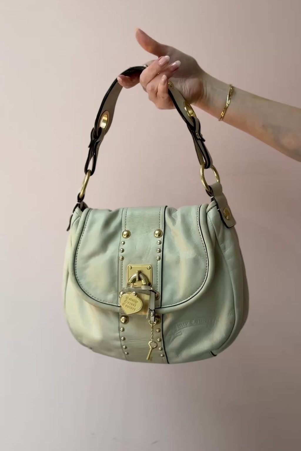 Y2K Juicy Couture Totally Secure Lock & Key Leather Bag
