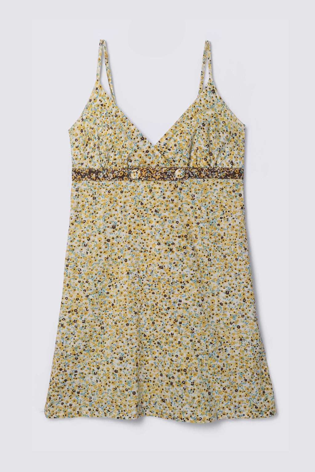 Y2K Split Cotton Babydoll Mini Dress