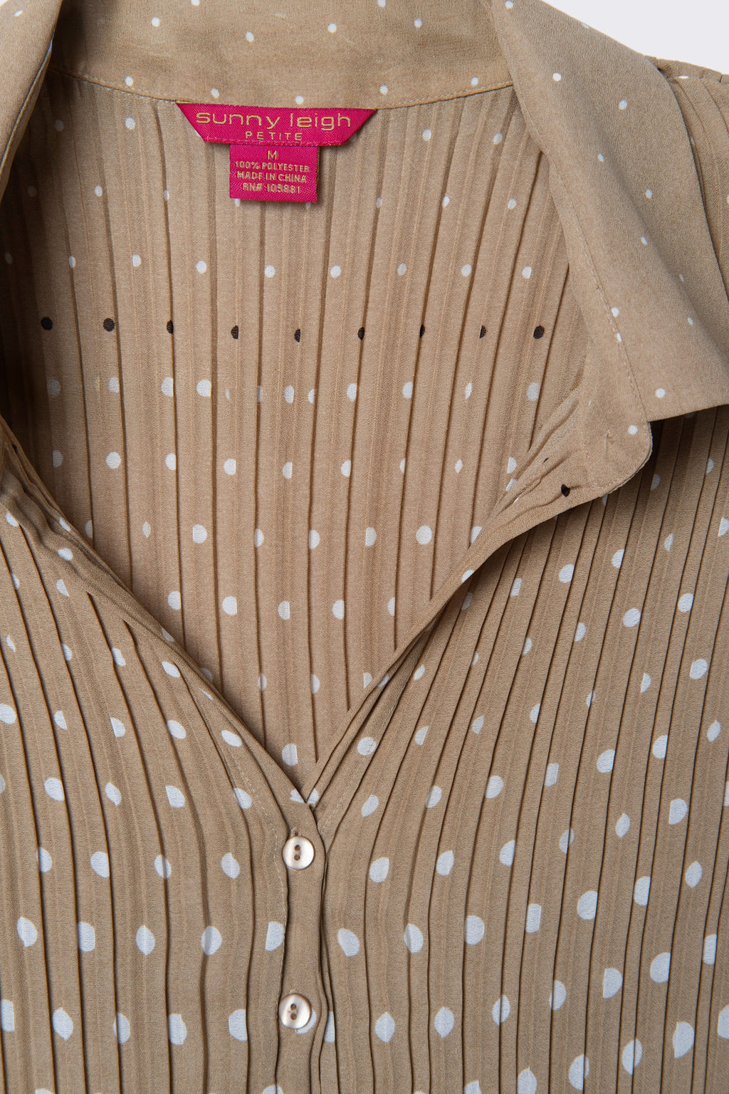 Sunny Leigh Polka Dot Sleeveless Blouse